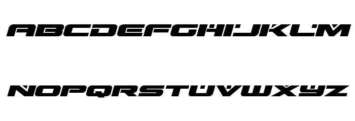 Predataur Expanded Italic Font LOWERCASE
