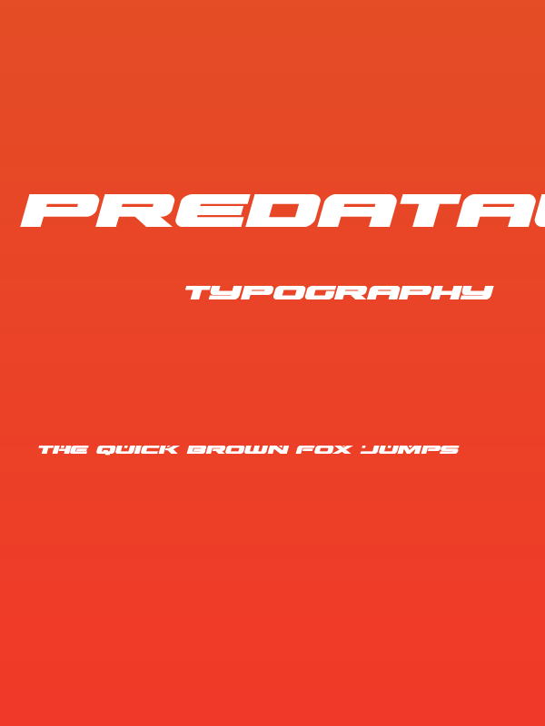 Predataur Expanded Italic Poster