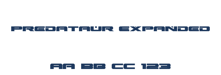 Predataur Expanded Font Preview