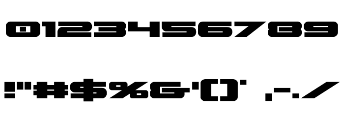 Predataur Expanded Font OTHER CHARS