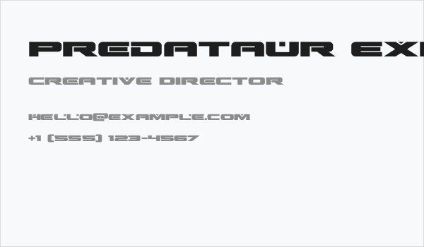 Predataur Expanded Business Card
