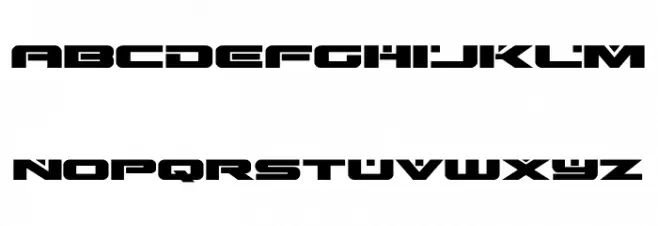 Predataur Expanded Schriftart Kleinbuchstaben