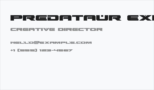 Predataur Expanded Business Card
