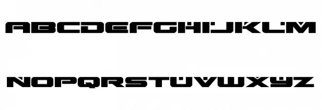 Predataur Expanded Schriftart Kleinbuchstaben