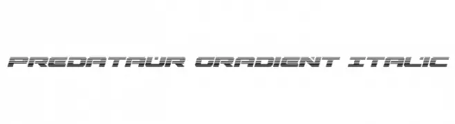 Predataur Gradient Italic  Frei Schriftart Herunterladen