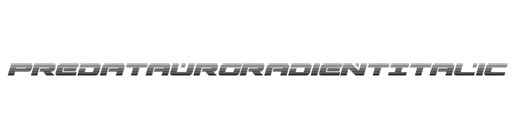 Predataur Gradient Italic  フリーフォントのダウンロード