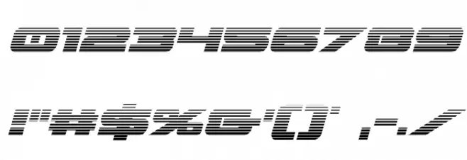 Predataur Gradient Italic Font OTHER CHARS