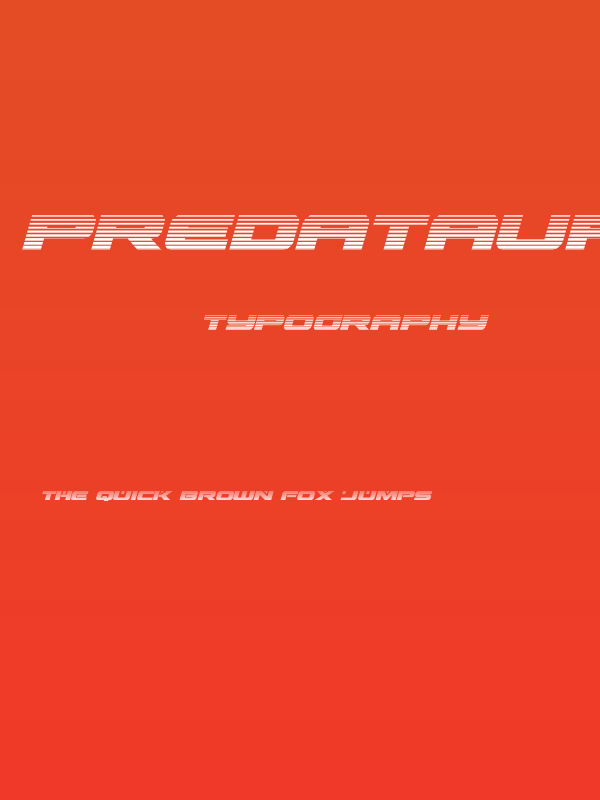 Predataur Gradient Italic Poster
