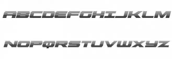 Predataur Gradient Italic Schriftart Groß