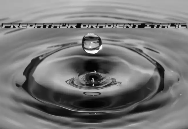 Predataur Gradient Italic Font examples