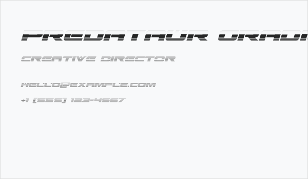 Predataur Gradient Italic Business Card
