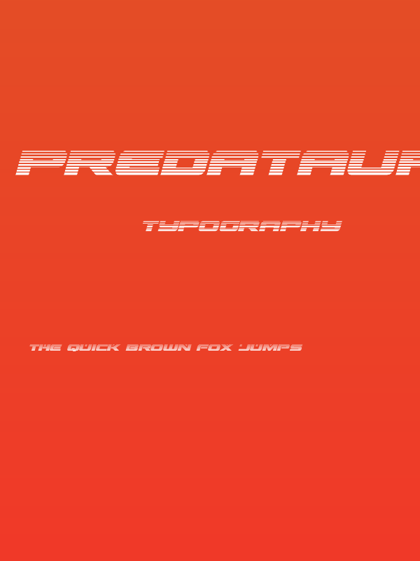 Predataur Gradient Italic Poster