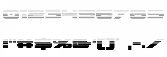 Predataur Gradient Font OTHER CHARS