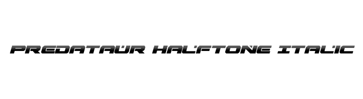 Predataur Halftone Italic  Free Fonts Download