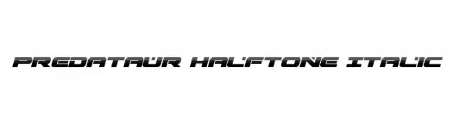Predataur Halftone Italic  Fuentes Gratis Descargar
