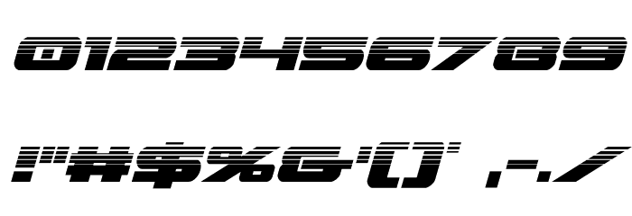 Predataur Halftone Italic Font OTHER CHARS