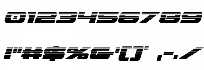 Predataur Halftone Italic Font OTHER CHARS