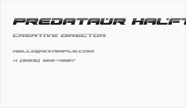 Predataur Halftone Italic Business Card