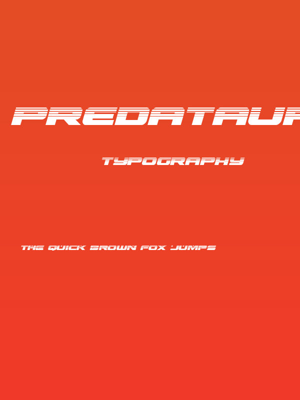 Predataur Halftone Italic Poster