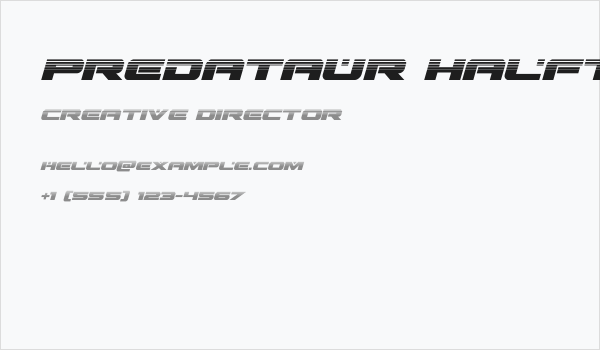 Predataur Halftone Italic Business Card