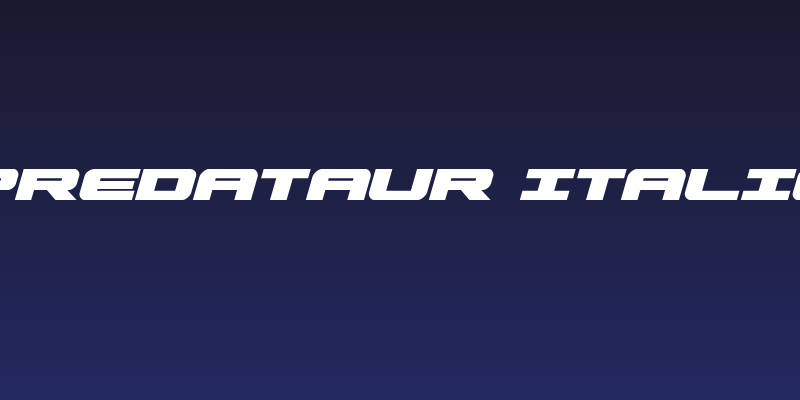 Predataur Italic Social Header
