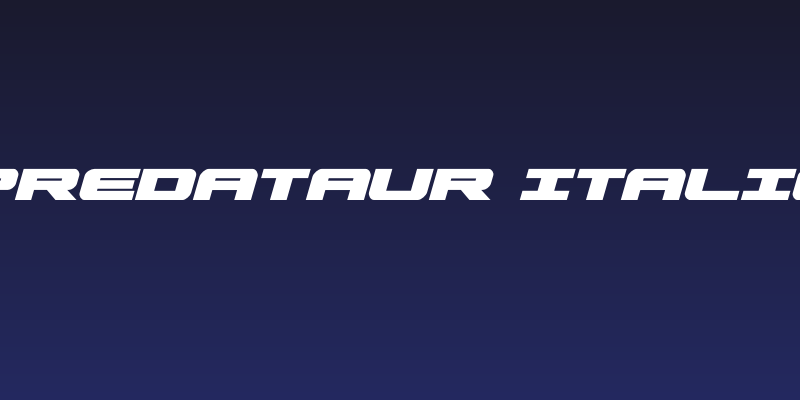Predataur Italic Social Header