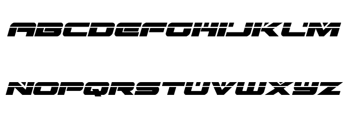 Predataur Laser Italic Font LOWERCASE