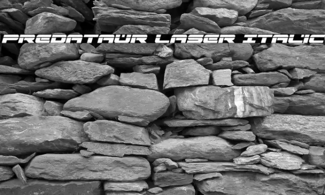 Predataur Laser Italic Font examples