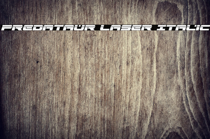 Predataur Laser Italic Example 2