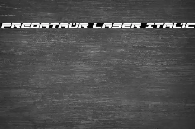 Predataur Laser Italic Font examples