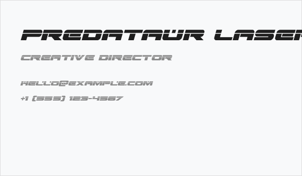 Predataur Laser Italic Business Card
