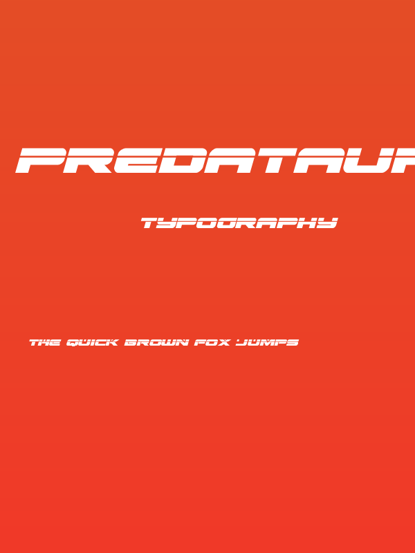 Predataur Laser Italic Poster