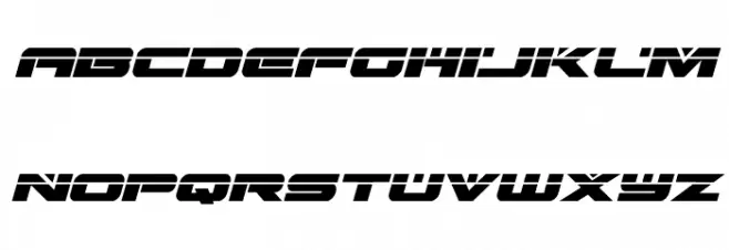 Predataur Laser Italic फ़ॉन्ट लोअरकेस