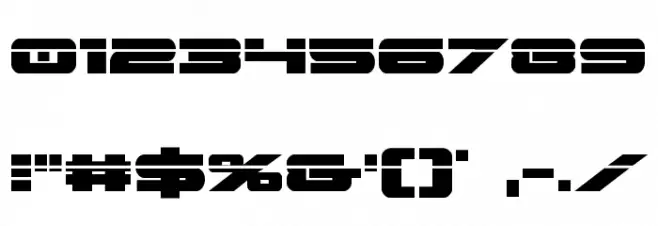 Predataur Laser Font OTHER CHARS