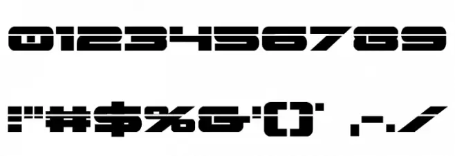 Predataur Laser Font OTHER CHARS