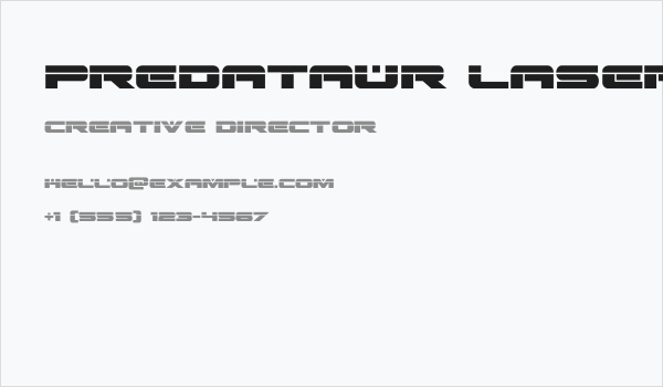 Predataur Laser Business Card