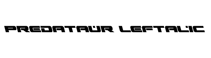 Predataur Leftalic  Frei Schriftart Herunterladen