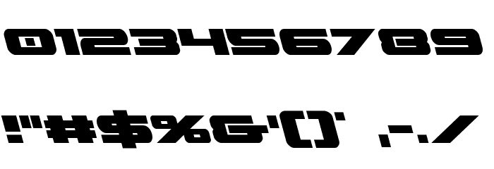 Predataur Leftalic Font OTHER CHARS