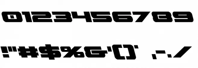 Predataur Leftalic Font OTHER CHARS