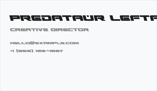 Predataur Leftalic Business Card