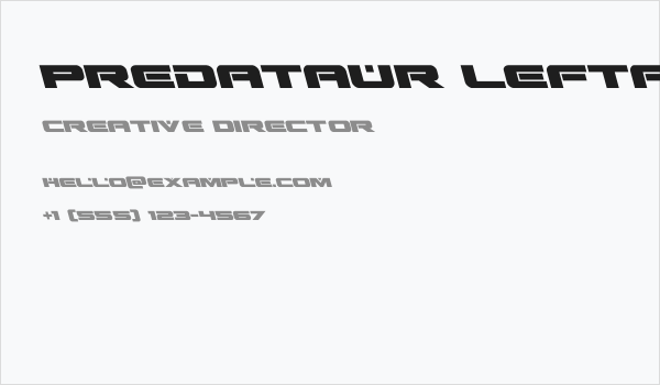 Predataur Leftalic Business Card
