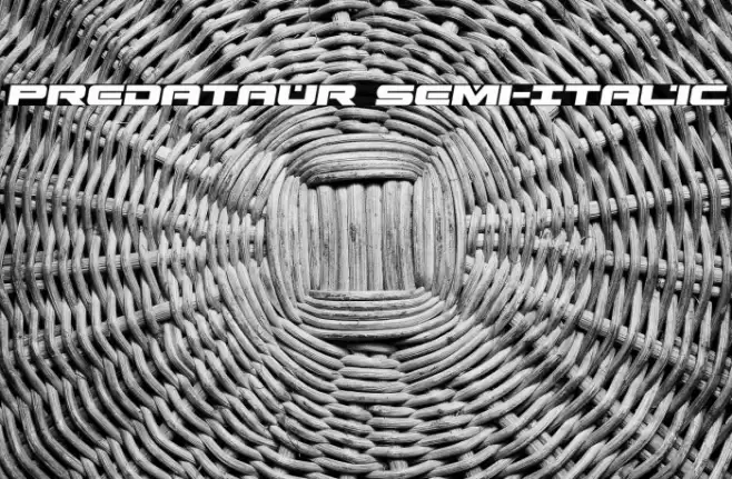 Predataur Semi-Italic Font examples