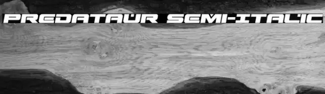 Predataur Semi-Italic Font examples