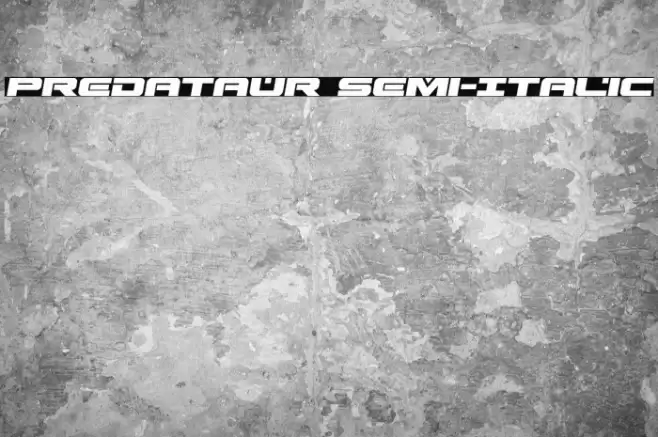 Predataur Semi-Italic Font examples
