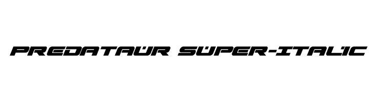Predataur Super-Italic  フリーフォントのダウンロード