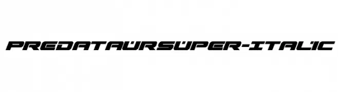 Predataur Super-Italic  Скачать бесплатные шрифты