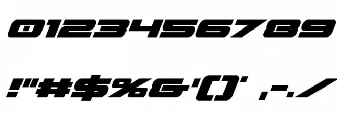 Predataur Super-Italic Font OTHER CHARS