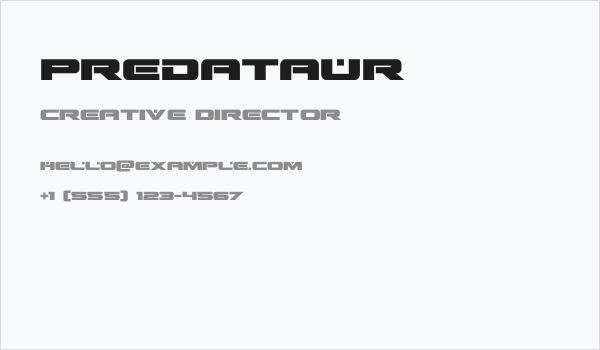 Predataur Business Card