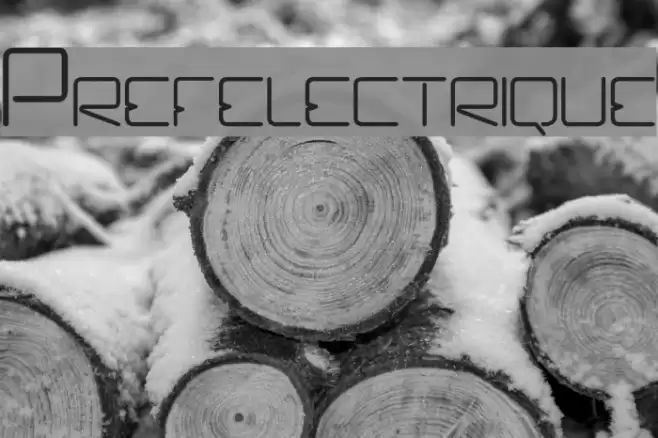 Prefelectrique Font examples