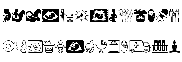 Pregnancy Font LOWERCASE